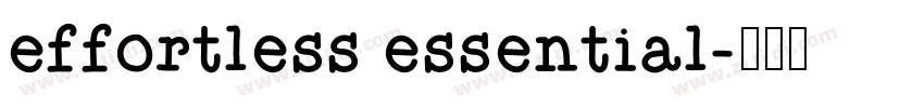 effortless essential字体转换